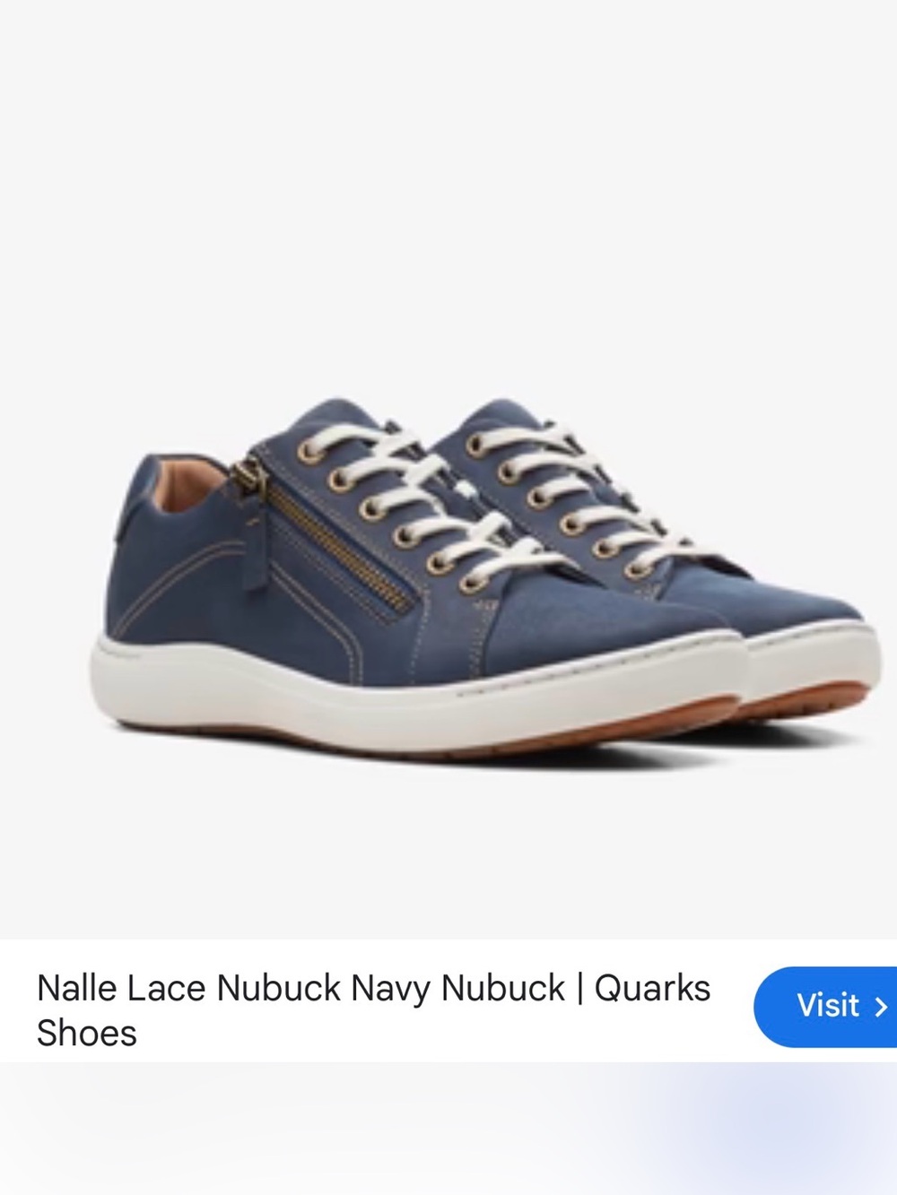 Clarks Nubuck  navy sneakers